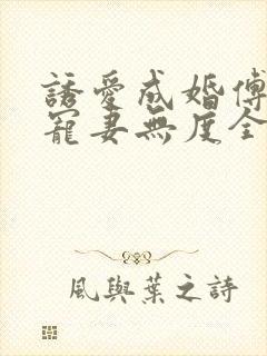 诱爱成婚傅先生宠妻无度全文