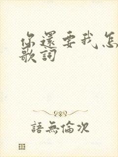 你还要我怎样 歌词