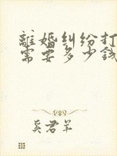 离婚纠纷打官司需要多少钱