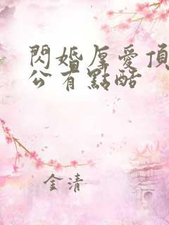 闪婚厚爱顶级老公有点酷