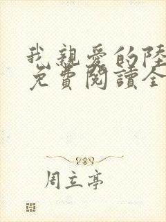 我亲爱的陆先生免费阅读全文