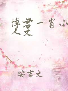 博君一肖小说同人文