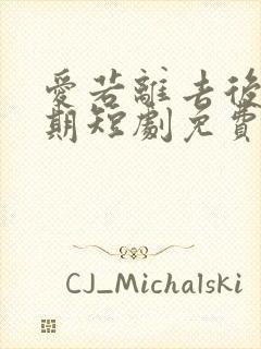 爱若离去后悔无期短剧免费观看全集