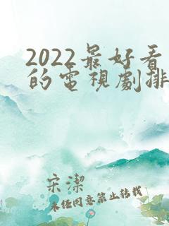 2022最好看的电视剧排行榜前十名