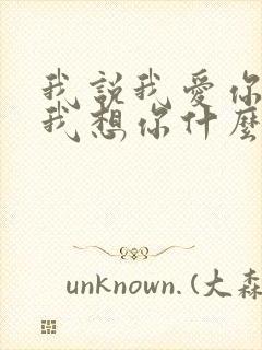 我说我爱你我说我想你什么歌