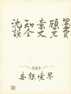 沈知意顾墨臣小说全文免费阅读