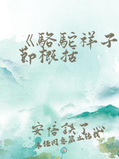 《骆驼祥子》章节概括