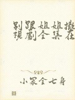 别跟姐姐撒野电视剧全集在线免费观看