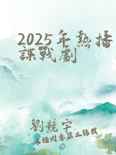 2025年热播谍战剧