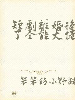 短剧离婚后我成了全能大佬免费观看