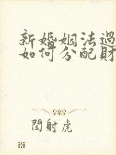 新婚姻法过错方如何分配财产