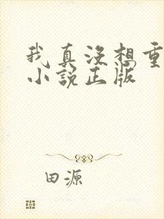 我真没想重生啊小说正版