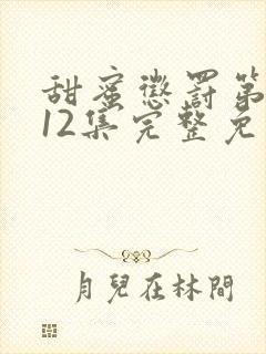 甜蜜惩罚第一季12集完整免费观看