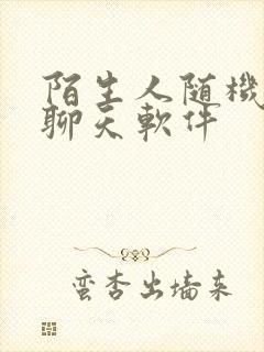 陌生人随机匹配聊天软件