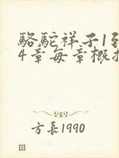 骆驼祥子1到24章每章概括