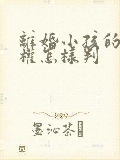 离婚小孩的抚养权怎样判