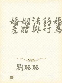 婚姻法的婚前财产赠与行为