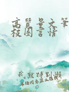 高质量文笔好的校园言情