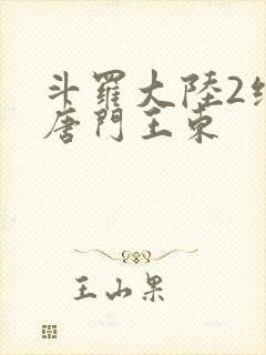 斗罗大陆2绝世唐门王东