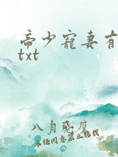 帝少宠妻有点甜txt