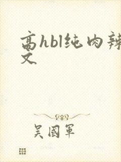 高hbl纯肉辣文