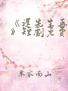 《迟先生再心动》短剧免费观看全集