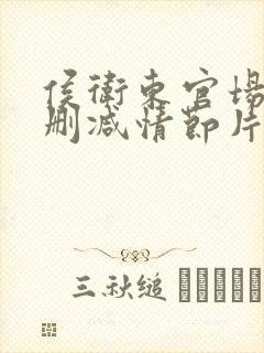 侯卫东官场笔记删减情节片段