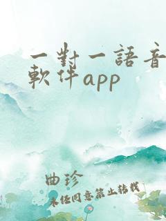 一对一语音聊天软件app