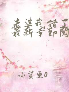 老婆我错了小说最新章节阅读全文