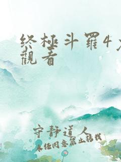 终极斗罗4免费观看