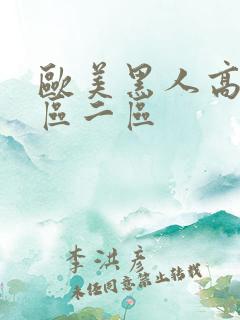 欧美黑人高清一区二区