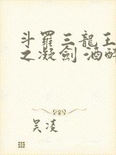 斗罗三龙王传说之凝剑 酒醉而言