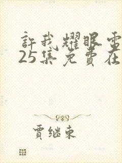 许我耀眼电视剧25集免费在线观看