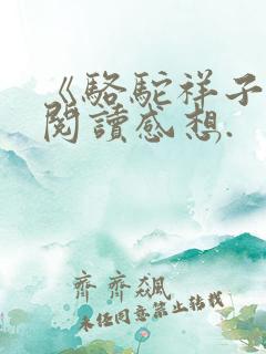 《骆驼祥子》的阅读感想.