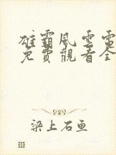 雄霸风云电视剧免费观看全集