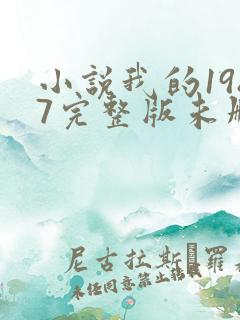 小说我的1987完整版未删减小说