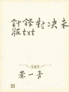 针锋对决未删减版txt