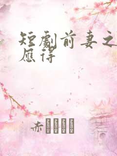 短剧前妻之罪有应得