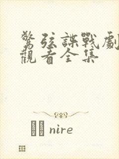 惊弦谍战剧免费观看全集