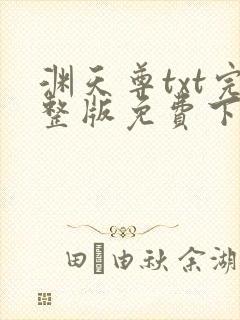 渊天尊txt完整版免费下载