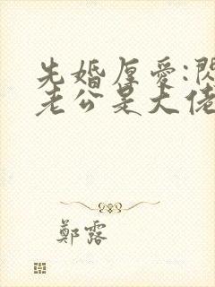 先婚厚爱:闪婚老公是大佬