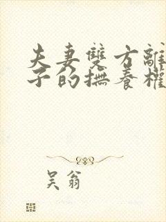 夫妻双方离婚孩子的抚养权怎么判