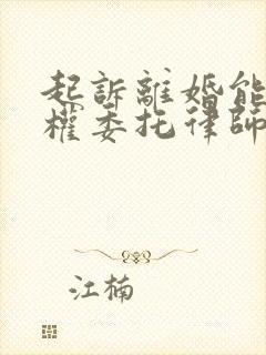 起诉离婚能否全权委托律师