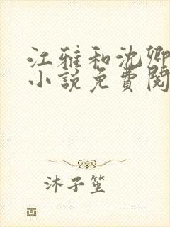 江雅和沈卿尘的小说免费阅读全文