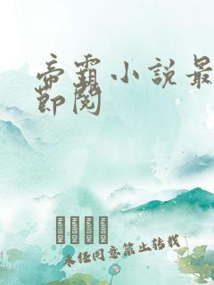 帝霸小说最新章节阅