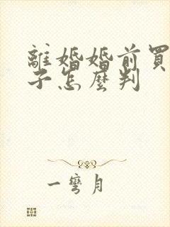 离婚婚前买的房子怎么判