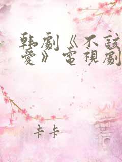 韩剧《不该有的爱》电视剧