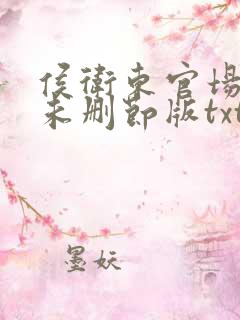 侯卫东官场笔记未删节版txt下载