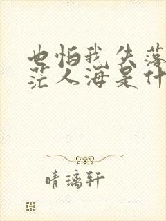 也怕我失落在茫茫人海是什么歌