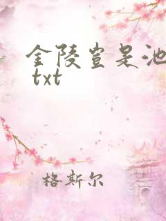 金陵岂是池中物 txt